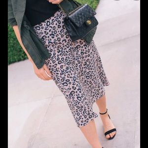Pink leopard skirt